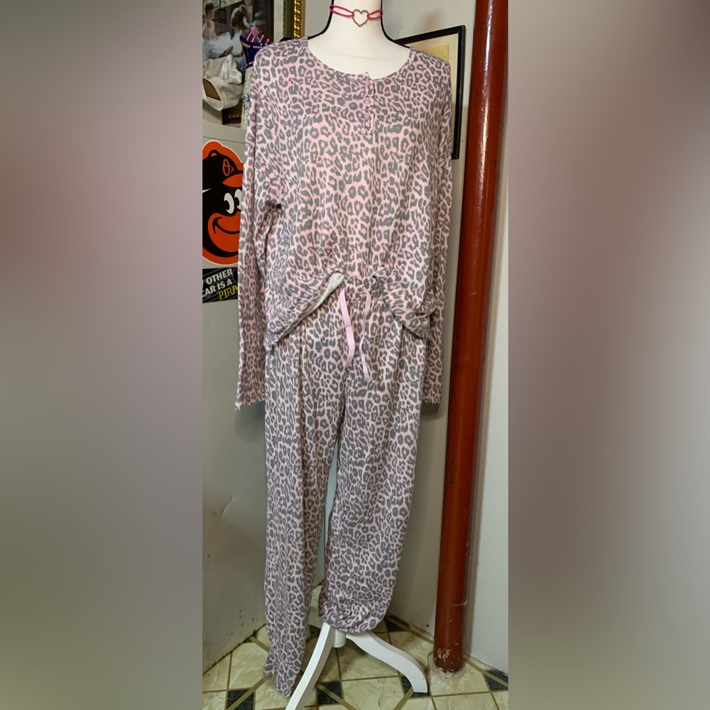 Just Be Pink Animal Print Lounge Set